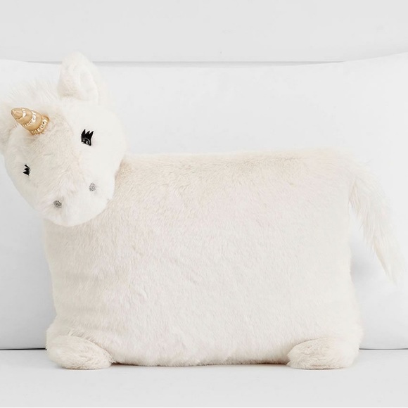 Pottery Barn Kids Accents Great Condition Pottery Barn Kids Unicorn Shaped Pillow Ivory